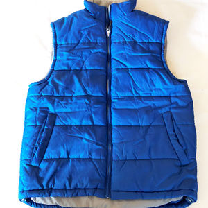 Vest mens new puffer size M shell, lining & fill polyester NordicTrack zipper